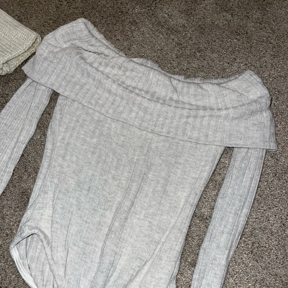 WORN ONCE. Fashion nova off the shoulders body suit